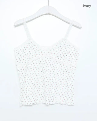 Flower lace detail camisole
