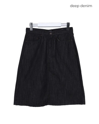 Denim midi skirt