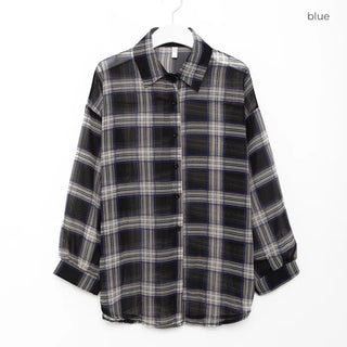 Loose check shirt