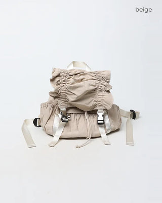 Shirring flap backpack