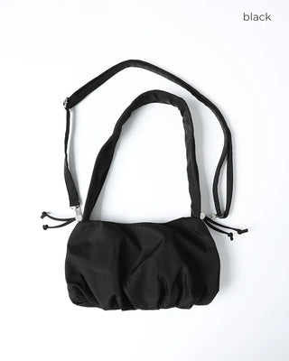 Shirring String Half Moon Bag
