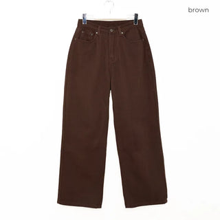 Cotton straight pants
