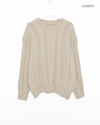 Cable knit sweater