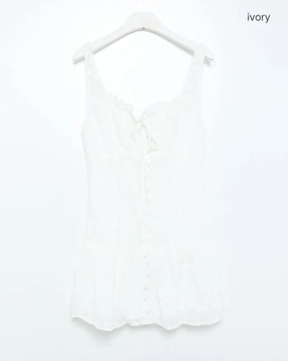 Flower lace camisole mini dress