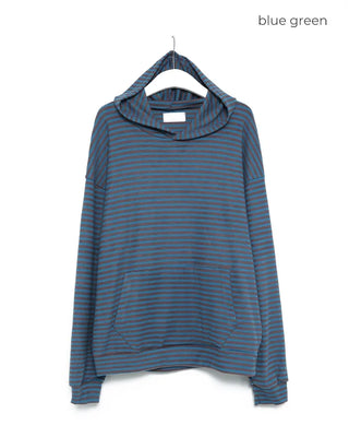 (Unisex) Brushed Fleece Slim Feed Border Hoodie