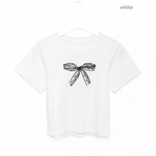Ribbon print T-shirt