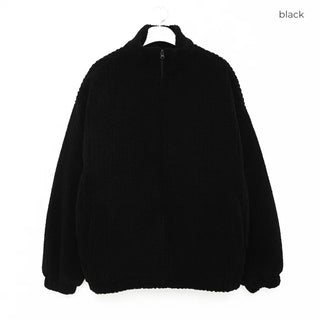 (Unisex) Boa Mock Neck Padded Blouson