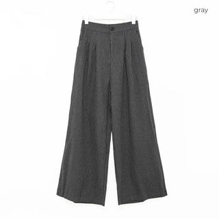Striped wide slacks