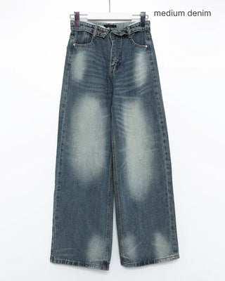 (Unisex) Waist Wrap Wide Jeans