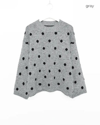 Polka Dot Round Knit