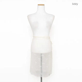 Ribbon sheer wrap skirt