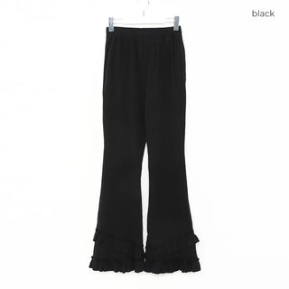Ribbed Frill Banding Pants