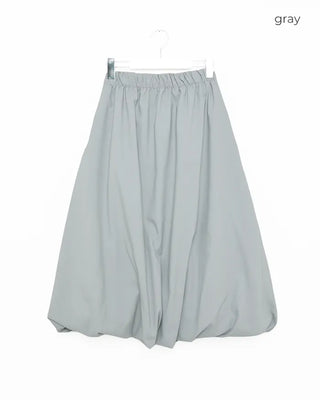 Elastic waist balloon nylon skirt