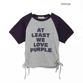 Side-shirred T-shirt