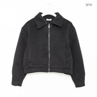 Suede color zip-up jacket
