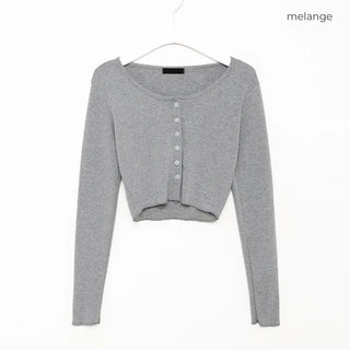 Cropped basic cardigan