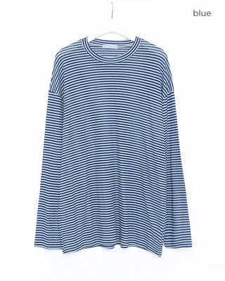 Striped round neck long-sleeved T-shirt
