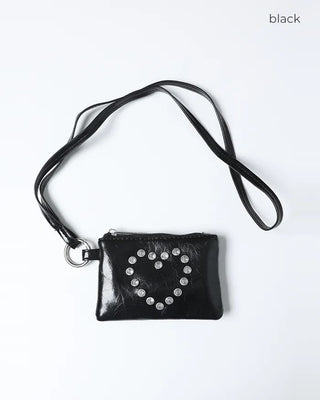 Heart Cubic Stripe Wallet Pouch