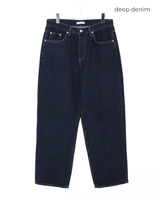 Wide-fit low-rise denim pants