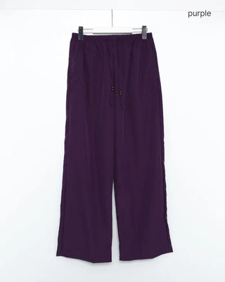 Wood Bead Nylon Easy Pants