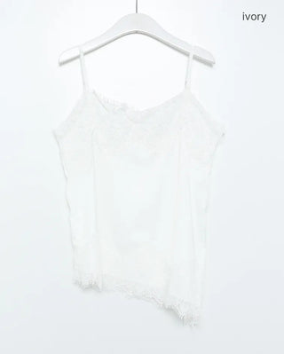 Lace slash hem lingerie camisole
