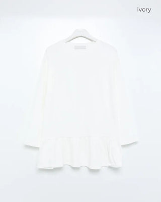 Frilled Layered Long T-Shirt