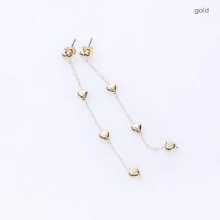 Heart line earrings