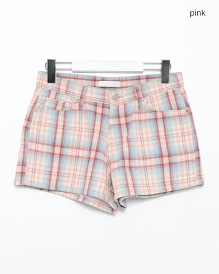 Windowpane check shorts
