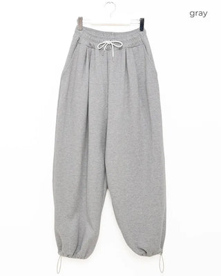 (Unisex) Two-pleat drawstring pants
