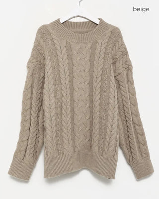 Cable knit sweater