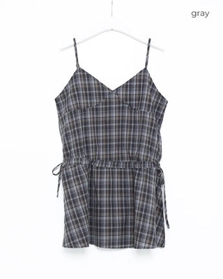 Checked mini dress