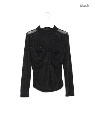Glitter sheer top