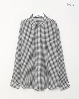 Checked sheer shirt