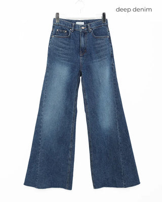 Slit detail denim pants