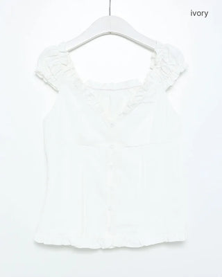 Frilled Shirring Camisole