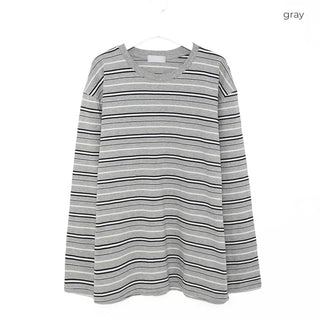 Striped Boxy Long-Sleeve T-Shirt