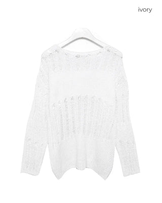 Loose-fitting openwork knit