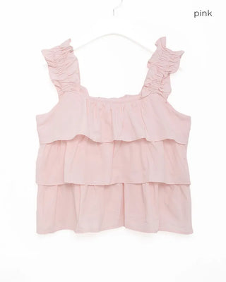 Tiered ruffle sleeveless dress