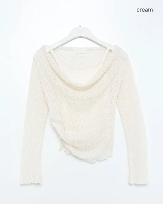 Sleeveless & Lace Long-Sleeve T-Shirt Set
