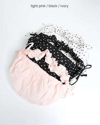 Dot Shirring Shoulder Bag