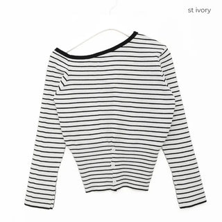 Asymmetrical Button Knit