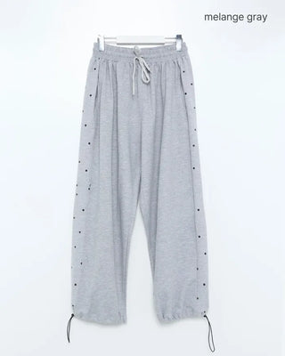 Side-dot wide sweatpants