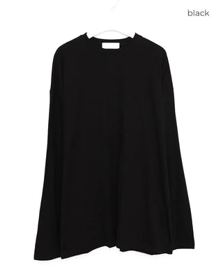 (Unisex) Simple Loose Long Sleeve Cut and Sewn