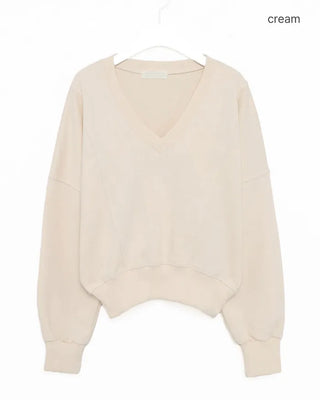 V-neck oversized sweatshirt