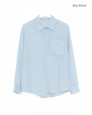 Oversized sheer shirt