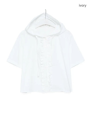 Frilled Hooded Blouse