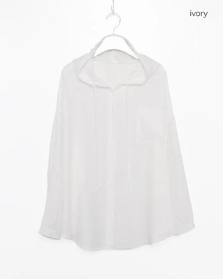 Loose-fit hoodie shirt