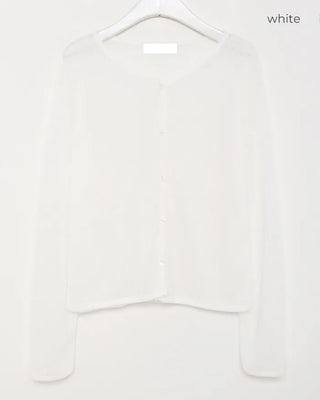 Linen blend cardigan