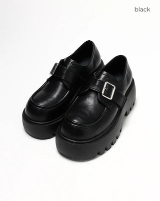 Buckle Platform Loafers