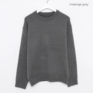 Drop Shoulder Oversized Round Knit